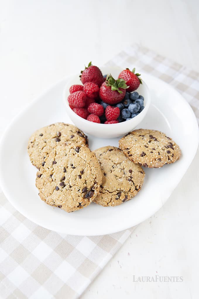 Estas galletas saludables son perfectas para el desayuno o como snack. Súper fáciles de hacer sin gluten, sin huevo y sin lactosa.