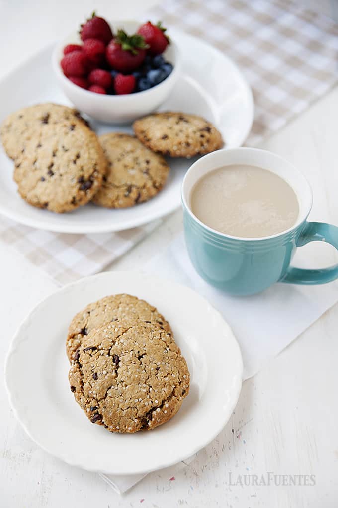 Estas galletas saludables son perfectas para el desayuno o como snack. Súper fáciles de hacer sin gluten, sin huevo y sin lactosa. 
