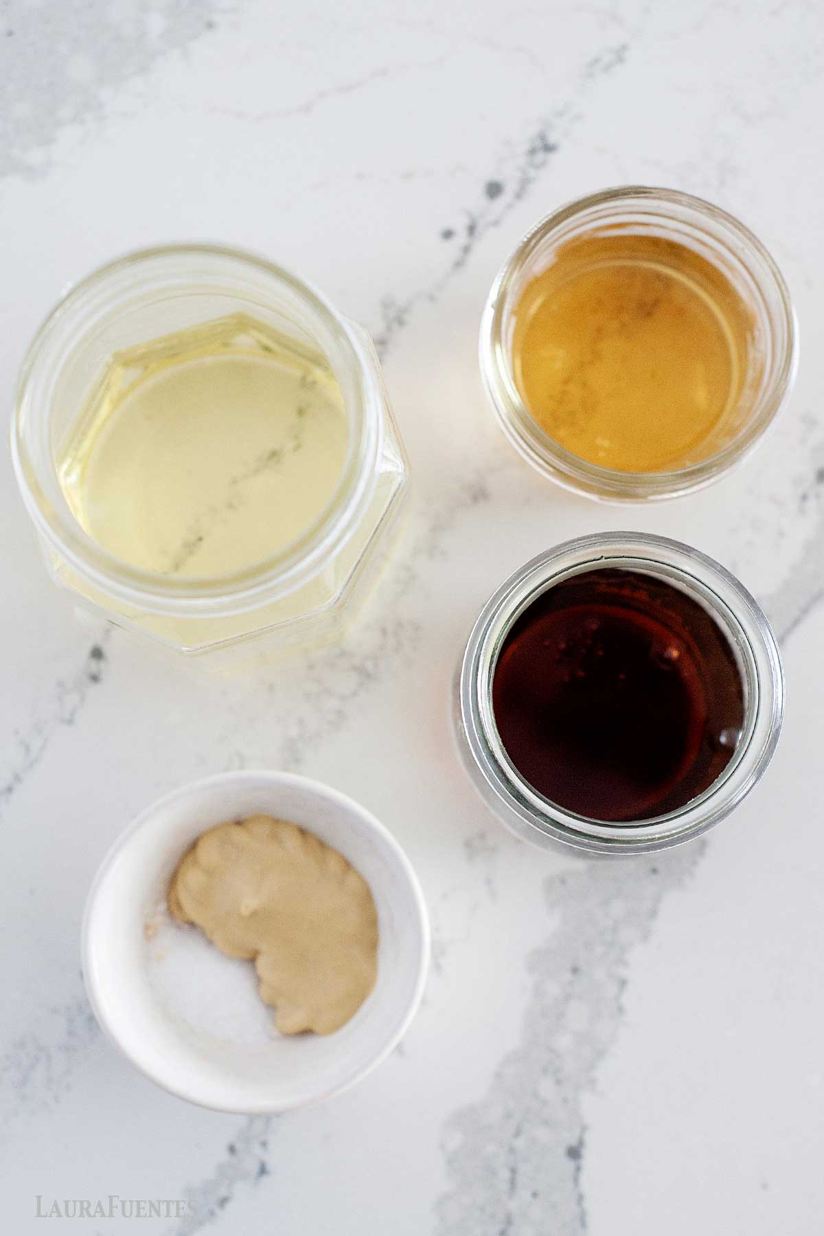 ingredientes para vinagreta de mostaza