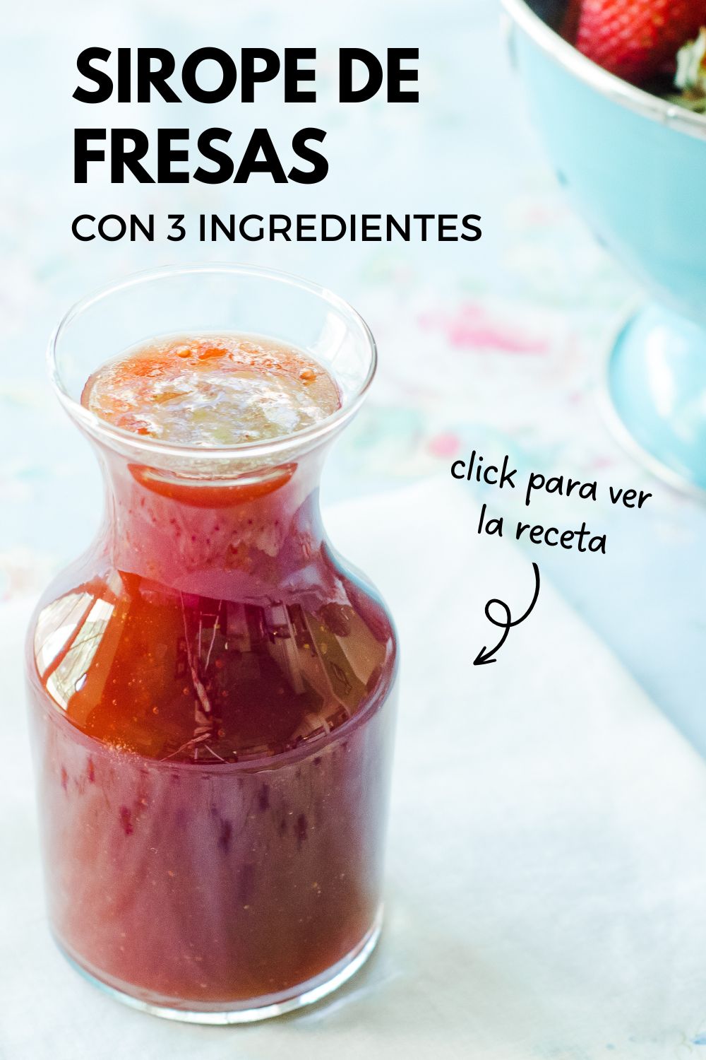 Si Rope Sirope de Fresa Casero (3 ingredientes) | Fácil y Casero