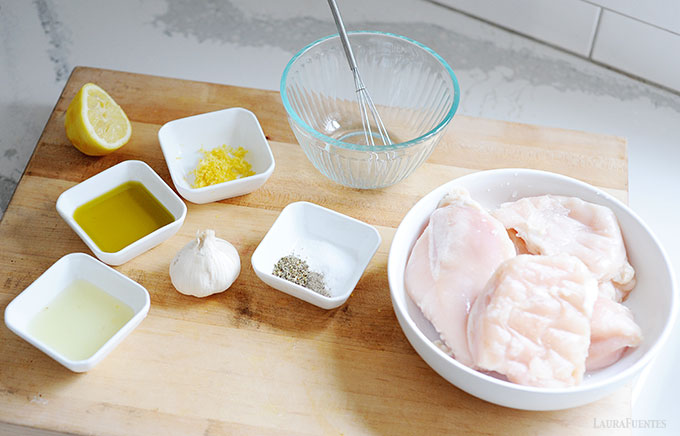 ingredientes para hacer pechugas de pollo al limón