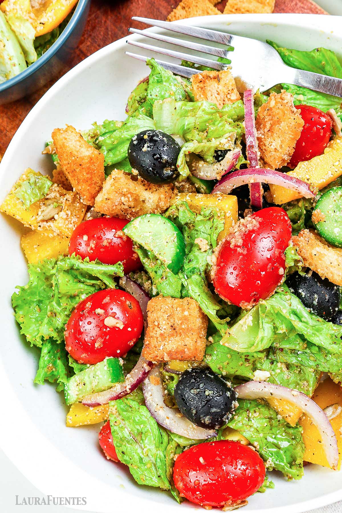 Ensalada de lechuga y tomate