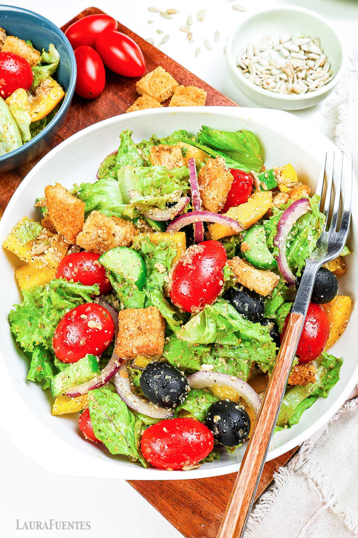 Ensalada de lechuga y tomate